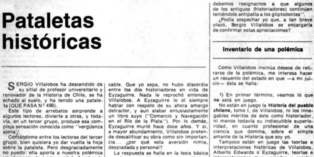 Pataletas históricas