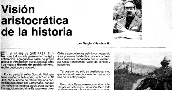 Visión aristocrática de la historia