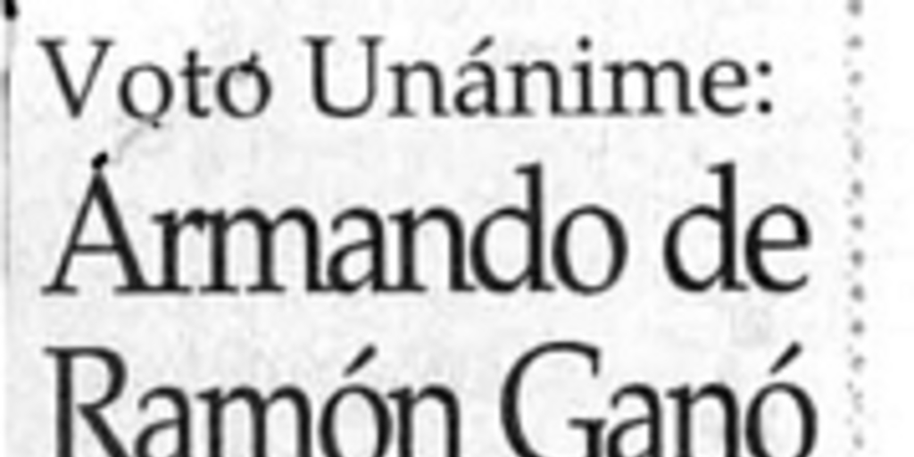 Armando de Ramón ganó Premio Nac[ional] de Historia