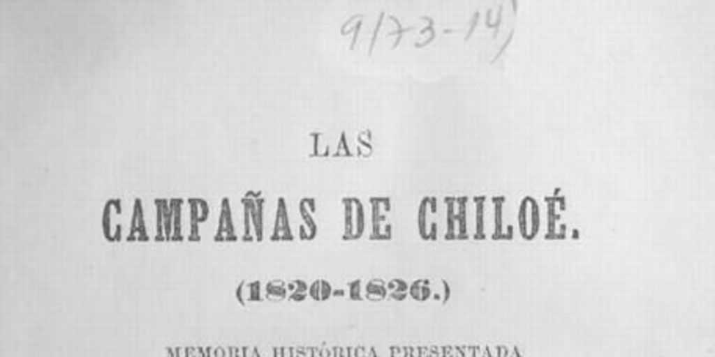 Las campañas de Chiloé : (1820-1826)