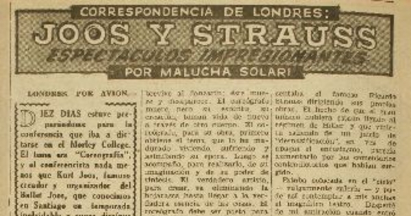 Jooss y Strauss, espectáculos impresionantes