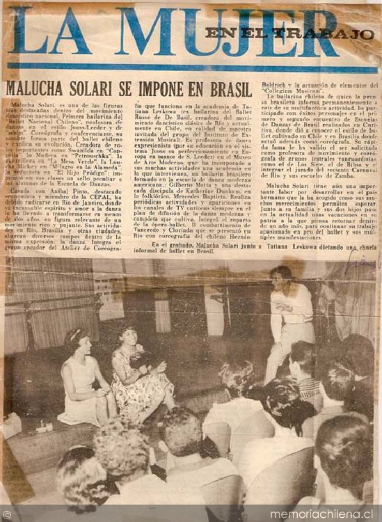 Malucha Solari se impone en Brasil