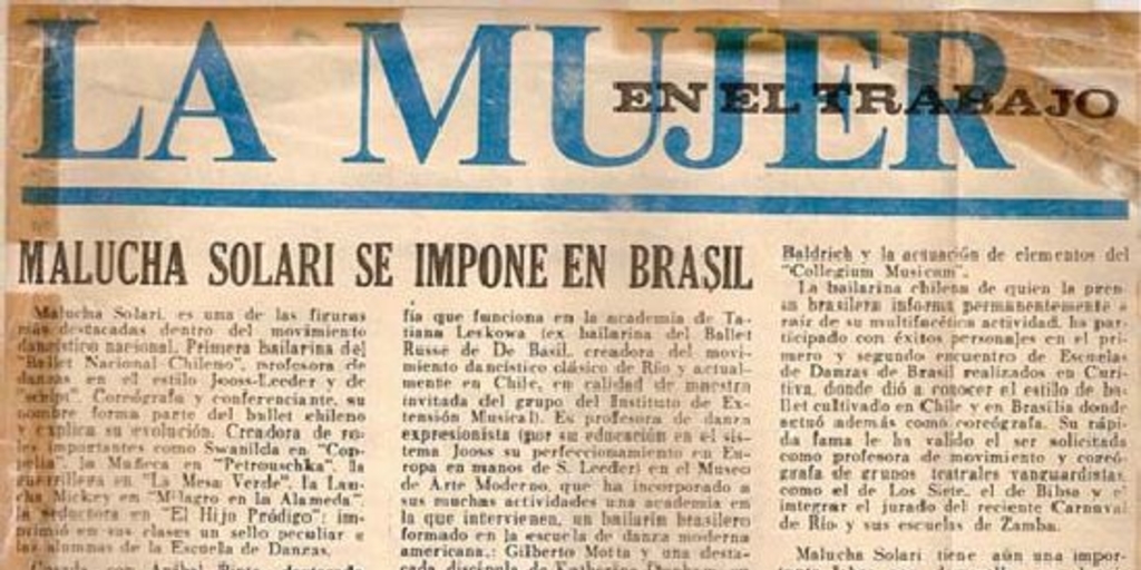 Malucha Solari se impone en Brasil
