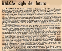 Balca: sigla del futuro