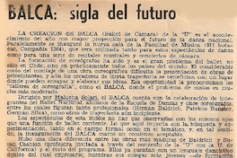 Balca: sigla del futuro