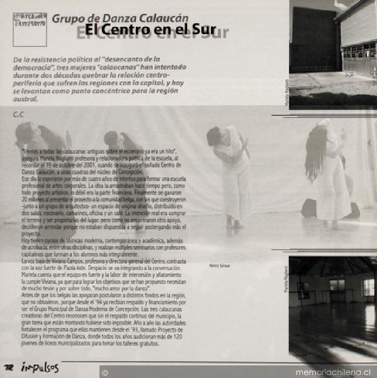 El centro en el sur : Grupo de Danza Calaucán