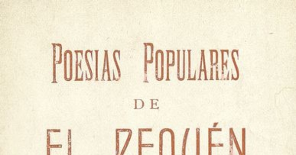 Poesías populares de El Pequén