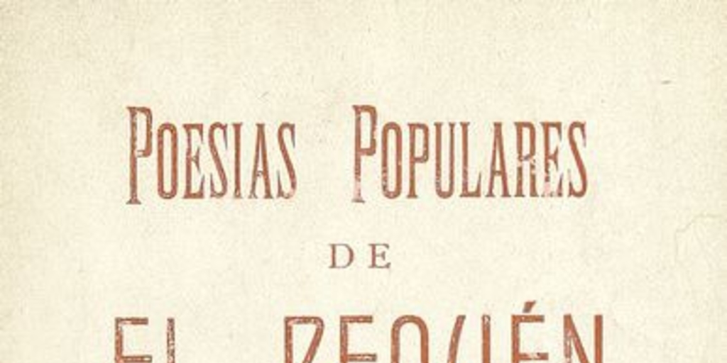 Poesías populares de El Pequén