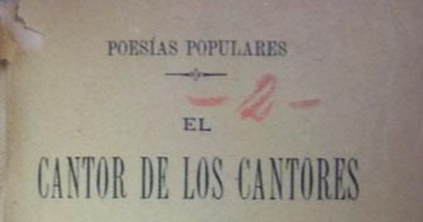 El cantor de los cantores