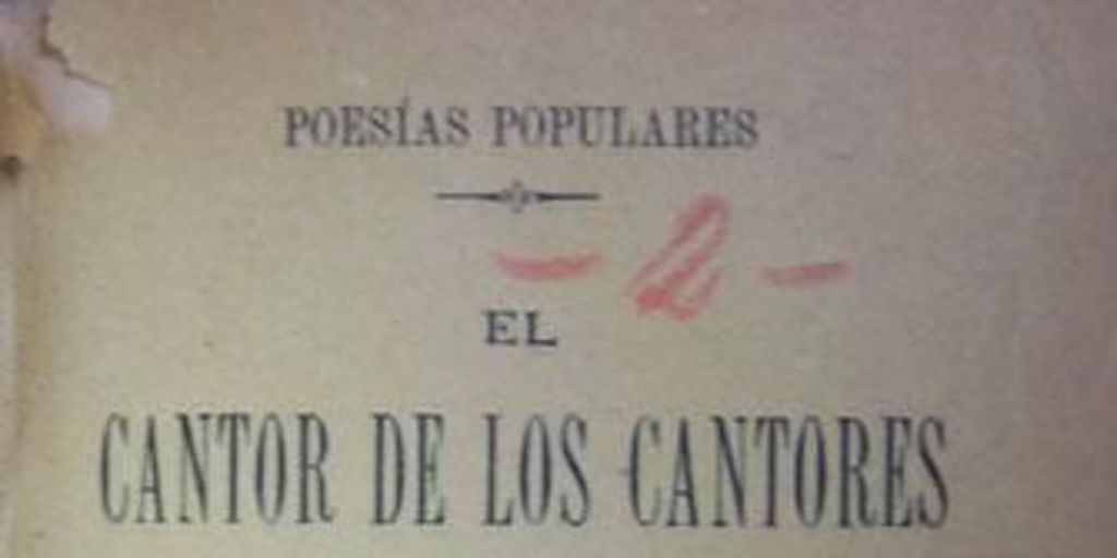 El cantor de los cantores