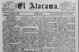 El Atacama : año 1-2, n° 190-213, 31 de diciembre de 1834-29 de enero de 1875