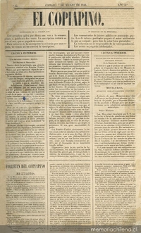 El Copiapino : n° 42-71, 7 de marzo de 1846 a 9 de julio de 1846