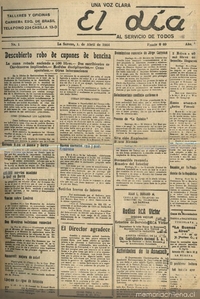 El Día : n° 1, 1 de abril de 1944