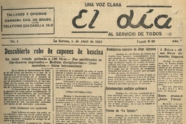 El Día : n° 1, 1 de abril de 1944