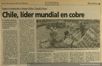 Chile, líder mundial en cobre