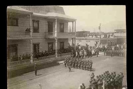 Desfile en homenaje al presidente Pedro Montt en su gira por el norte del país, ca. 1908