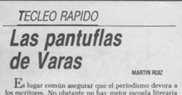 Tecleo rápido : Las pantuflas de Varas