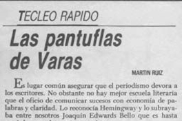 Tecleo rápido : Las pantuflas de Varas