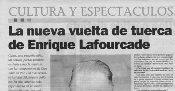 La nueva vuelta de tuerca de Enrique Lafourcade