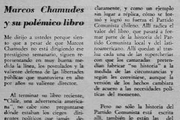 Marcos Chamudes y su polémico libro