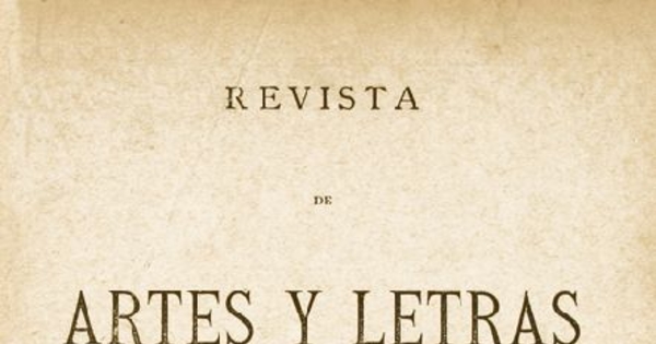 Revista de artes y letras : tomo 1 del 15 de julio de 1884