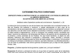 Transcripción del Catesismo político christiano dispuesto para la instrucción de la juventud de los pueblos libres de la América Meridional