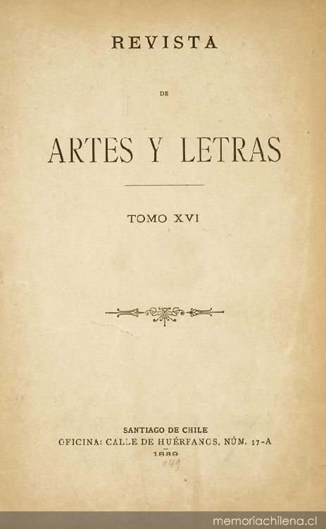 Revista de artes y letras : tomo 16 de 1889