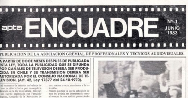 Encuadre : n° 1, junio de 1983