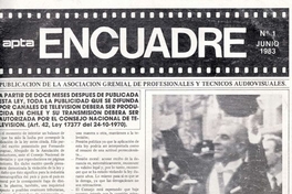 Encuadre : n° 1, junio de 1983