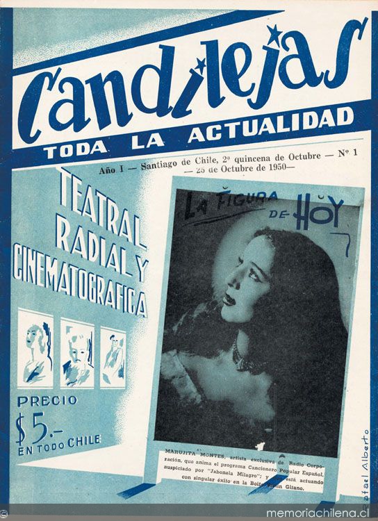 Candilejas: revista de cine, teatro y radio : año 1, n° 1, 25 de octubre de 1950