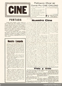 Cine : n° 1, 15 de junio de 1953