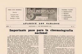 Cine información : año 1, n° 5, 1 de noviembre de 1941