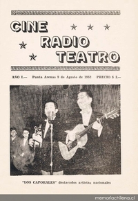 Cine, radio, teatro : revista semanal : año 1, 9 de agosto de 1952, Punta Arenas