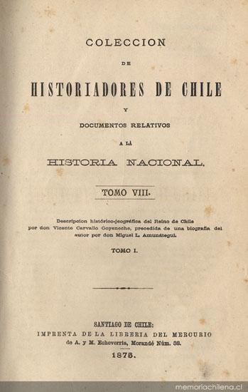 Descripción-histórico-jeográfica del reino de Chile