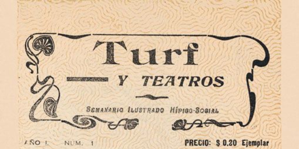 Turf y teatros : año 1, n° 1, 1934