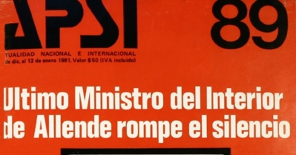 Apsi: n° 89-101, enero a diciembre de 1981