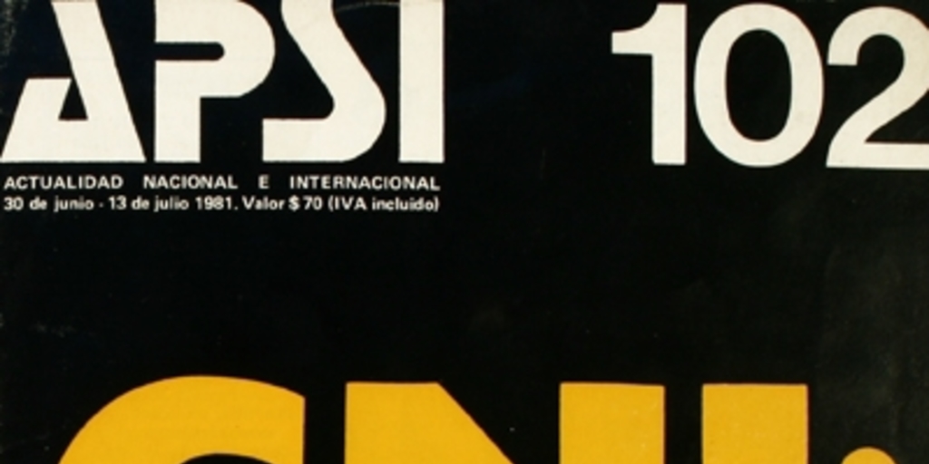 Apsi: n° 102-109, junio de 1981 a julio de 1982