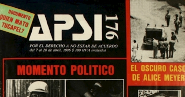 Apsi: nº 176-181, 7 de abril a 16 de junio de 1986