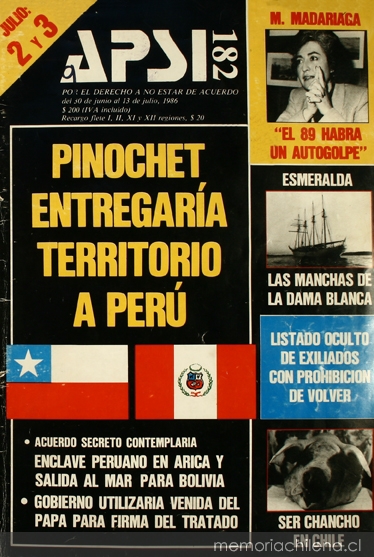 Apsi: n° 182-189, 13 de julio a 29 de diciembre de 1986