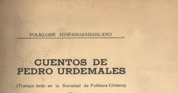 Cuentos de Pedro Urdemales