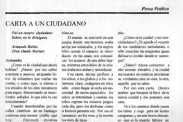 Carta a un ciudadano