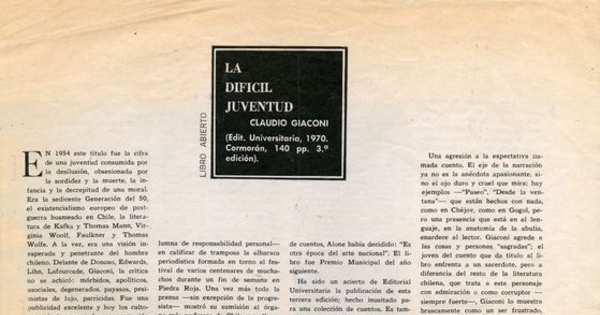 La difícil juventud