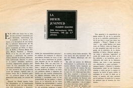La difícil juventud