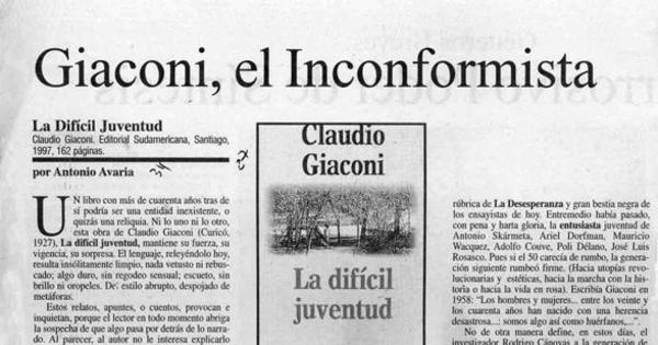 Giaconi, el inconformista