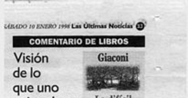 Visión de lo que uno quiere leer
