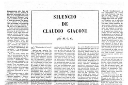 Silencio de Claudio Giaconi
