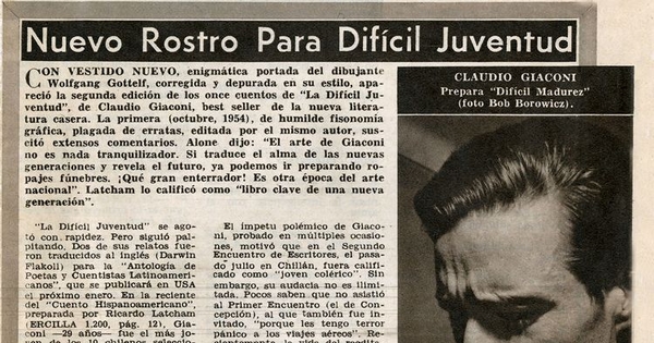 Nuevo rostro para Difícil Juventud