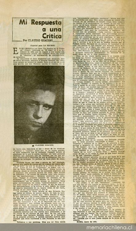 Mi respuesta a una crítica
