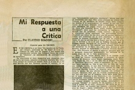 Mi respuesta a una crítica