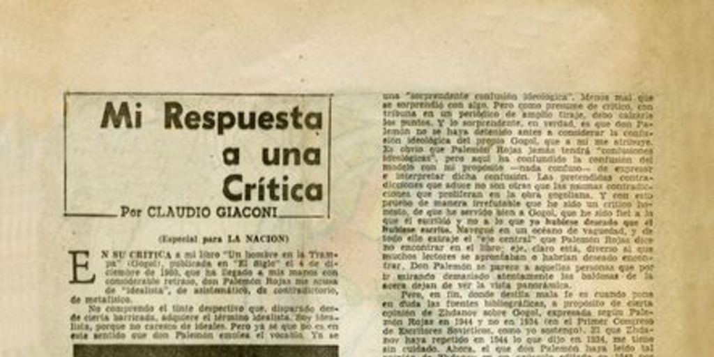 Mi respuesta a una crítica
